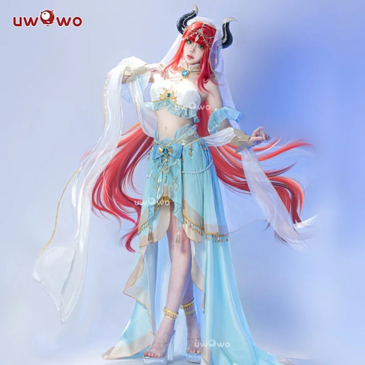 LAST BATCH UWOWO Nilou Cosplay Genshin Impact Fanart Nilou 'Aqua Seraphina' Dance Dress Cosplay Costume