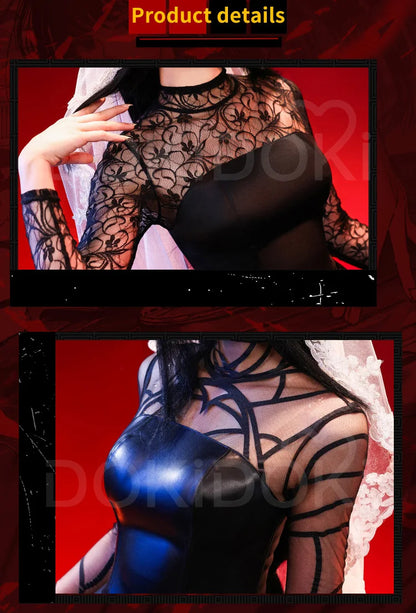 IN STOCK Osaragi Cosplay Costume Manga Anime DokiDoki-SR Women Black Dress Costume Ms. Osaragi Cosplay Halloween