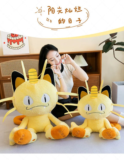 35/70cm Meowth Pokemon Plush Toys Large Anime Doll Cute Pillow Cartoon Giant Pokémon Plushie Stuffed Gift for Kids Christmas