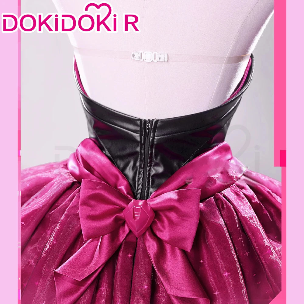 Dva Cosplay Costume Game DokiDoki-R Women Pink Dress Sexy Dva Costume Halloween Cosplay