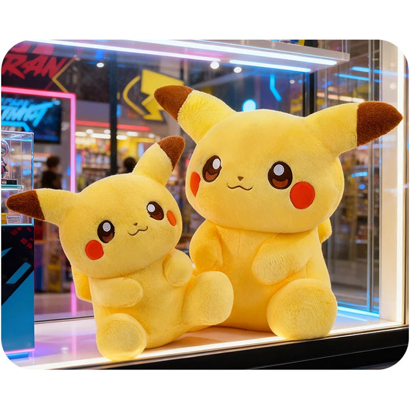 40/80cm Large Pikachu Pokemon Plush Toys Cartoon Doll Cute Ornament Stuffed Plushie Pikachued Pillow Pokémon Gift for Children