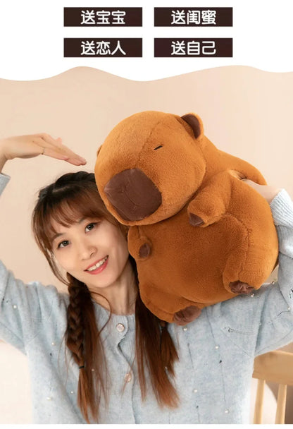 30/40cm Soft Capybara Hand Warmer Pillow Stuffed Funny Capybara Plush Hand Warmer Cartoon Portable Capybara Plush Stuffed Doll