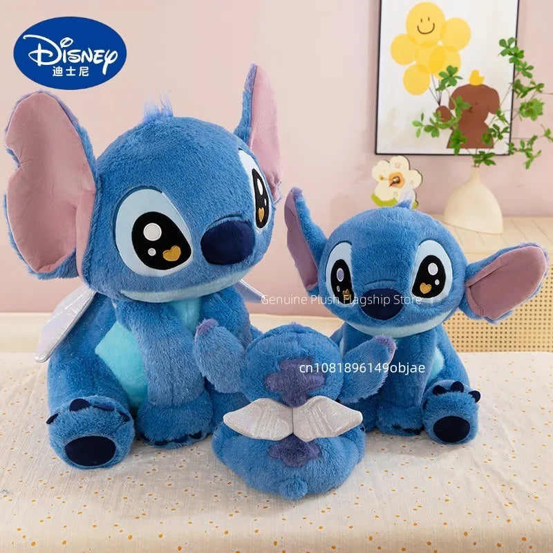 25/40/60cm Big Size Angel Stitch Disney Anime Plush Stuffed Dolllilo & Stitch Cartoon Plushies Pillow Ornaments Holiday Gifts