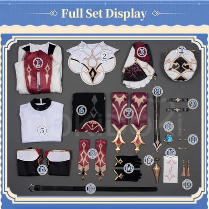 Dahlia Cosplay Costume Game Genshin Impact【S-2XL】DokiDoki-R Mondstadt Dahlia Cosplay Men Costume Halloween Plus Size