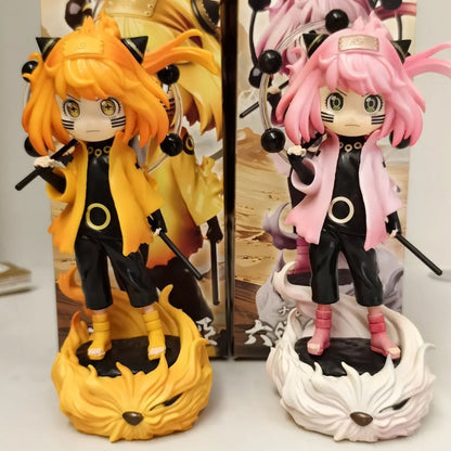 22cm Naruto Anime Figure Anya Forger Cos Rikudousennin Naruto Action Figurine Pvc Statue Collection Model Desk Decor Toys Gifts