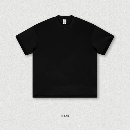 ZODF New 2025 Heavy Weight 305gsm Solid Cotton T Shirts For Men Unisex Summer Oversized Noshrink Basic T-Shirt Brand Tops HY0475
