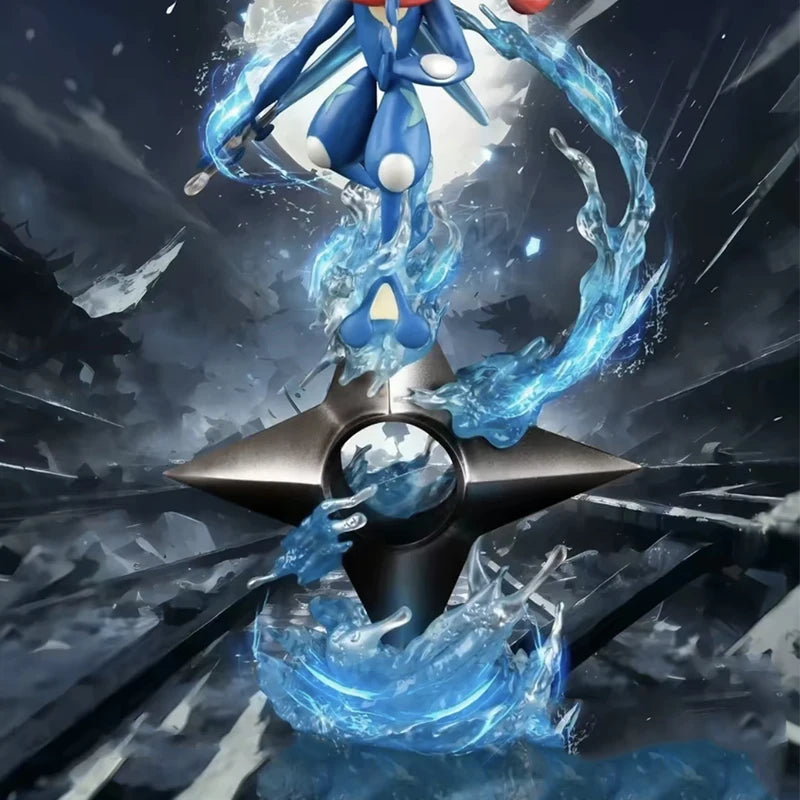 20cm GK Greninja Pokemon Anime Figure Water Shuriken Evolved Pet Elf Statue Creative Doll Ornament Model Kids Christmas