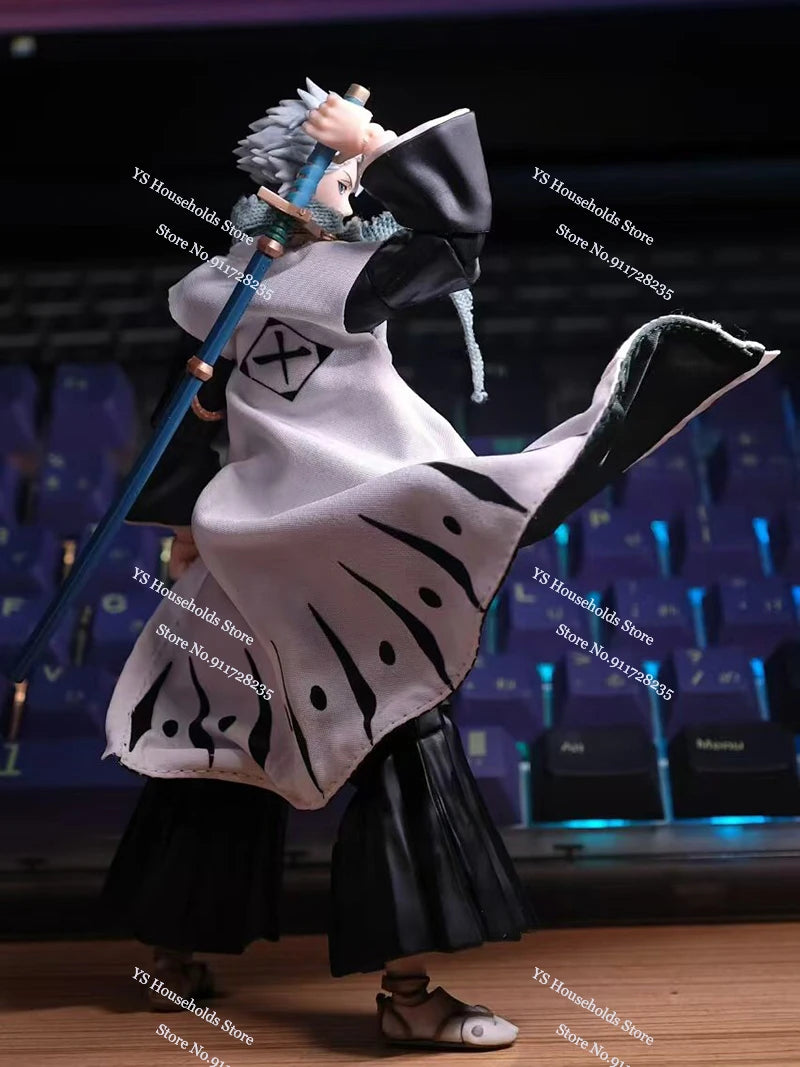 1/12 Hitsugaya Toushirou Boy Figure Mini Scarf Sleeveless Windbreaker Coat Toys Clothes Accessory For 6" Anime Bleach Shf Body