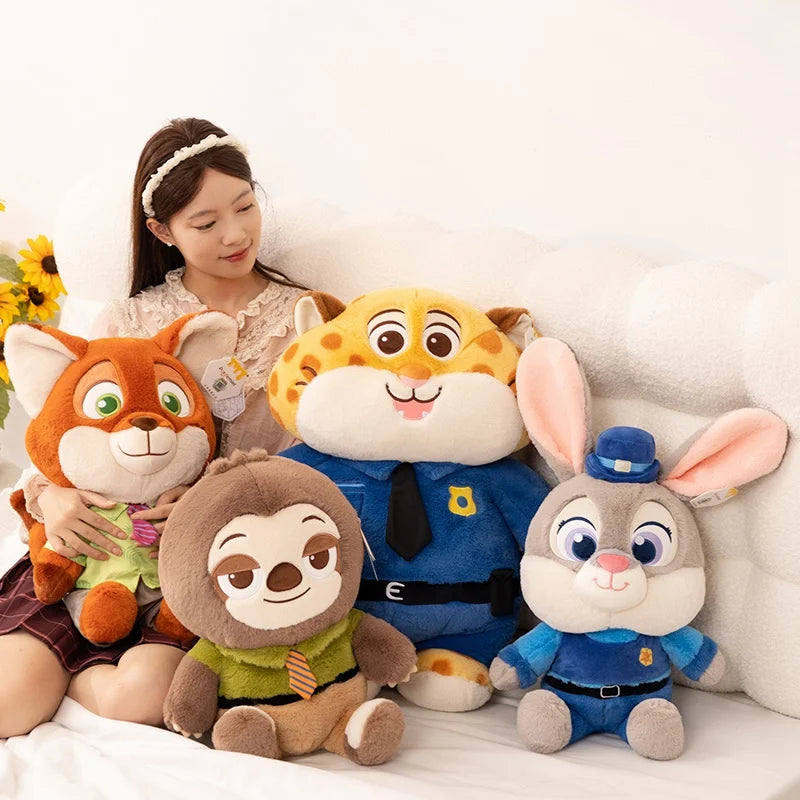 Cartoon Zootopia Judy Plush Toy Soft Stuffed Anime Animal Doll Nick Doll Ornaments Children Sleeping Pillow Cushion Couple Gifts
