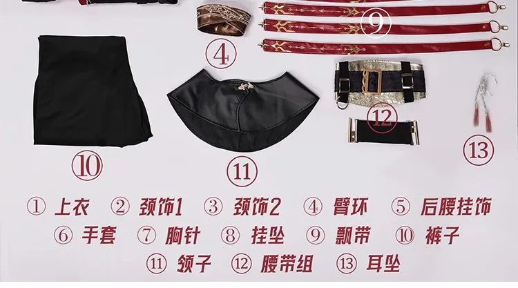 iCoser Love and Deepspace Xavier Cosplay Costume Black Hunter Uniform Shimmering Moonlight Halloween Party Women Men Carnival