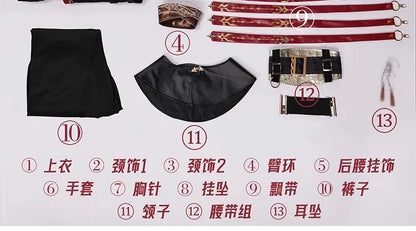 iCoser Love and Deepspace Xavier Cosplay Costume Black Hunter Uniform Shimmering Moonlight Halloween Party Women Men Carnival