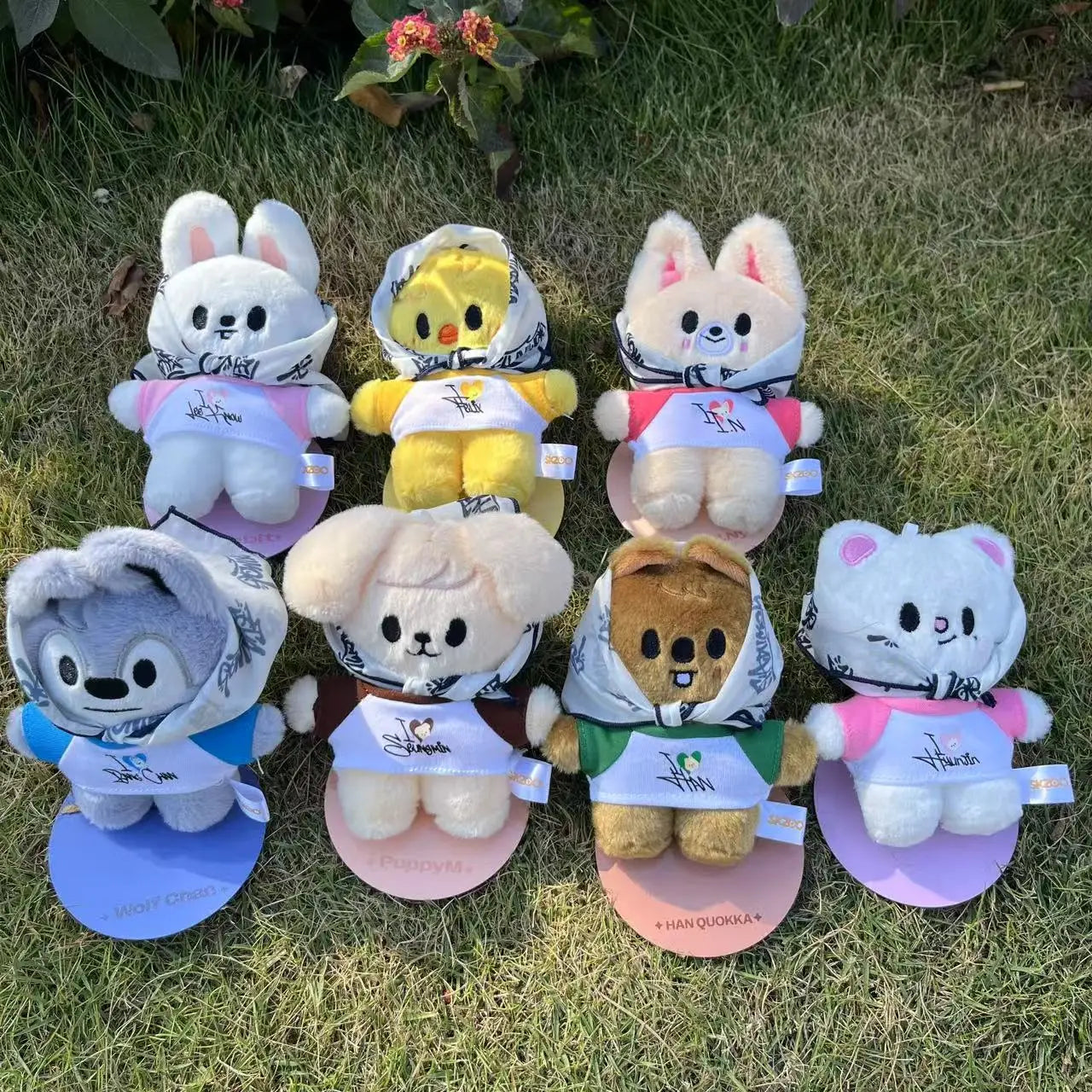 Skzoo Cartoon Stuffed Animals Plush Doll Korean Wolfchan Leebit Dwaekki Hanquokka Jiniret Bbokari Stray Kids Fans Gift Toy