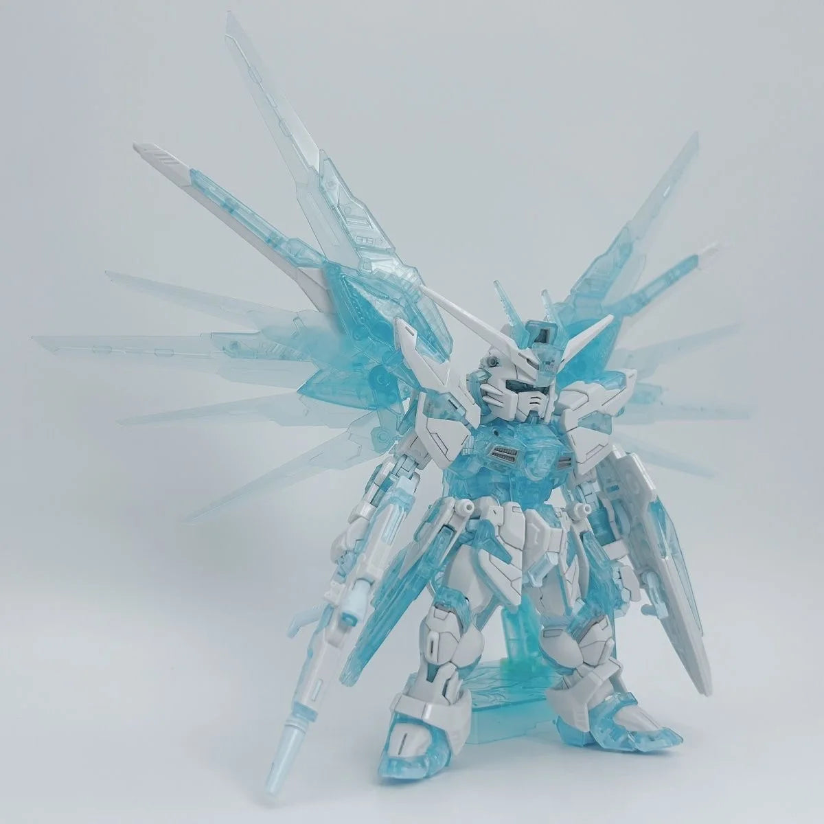 In Stock GAOGAO Strike Freedom Ice Blue Color MGSD Assembly Model Kit Action Figures Toy Transparent Version Robot Model Mecha