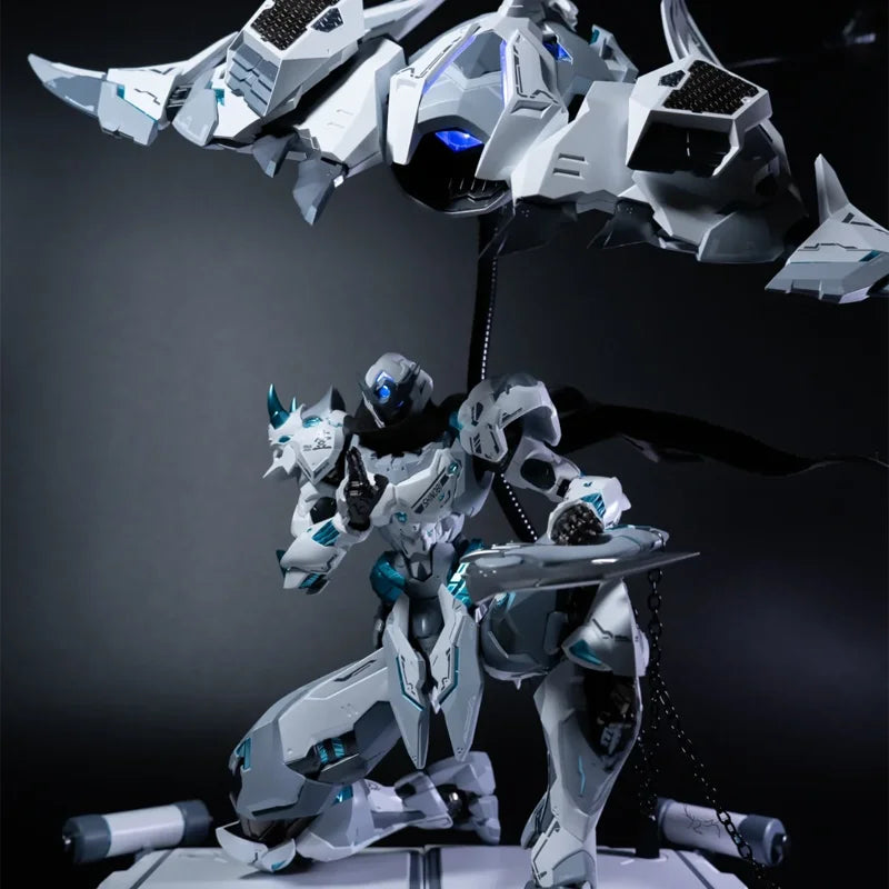 White Ghost CD-07W Series Alloly Die Cast Frame Action Figure Exquisite Desktop Decore Die-Cast Assembly Model Toy Surprise Gift