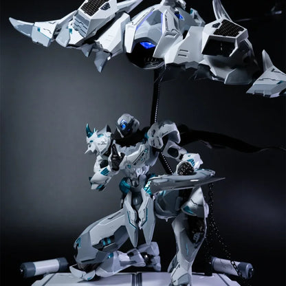 White Ghost CD-07W Series Alloly Die Cast Frame Action Figure Exquisite Desktop Decore Die-Cast Assembly Model Toy Surprise Gift