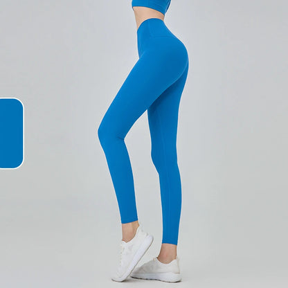 The Codex Seamless Yoga Leggings for Women – Athletic Gym Workout Fitness Pants Tights - Pool Blue / XL