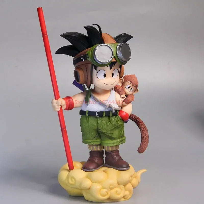 2024 New 25.8cm Dragon Ball Gk Monkey Goku Statue Figures Anime Doll Cloud Super Saiyan Model Figure Box Gift Toy For Children