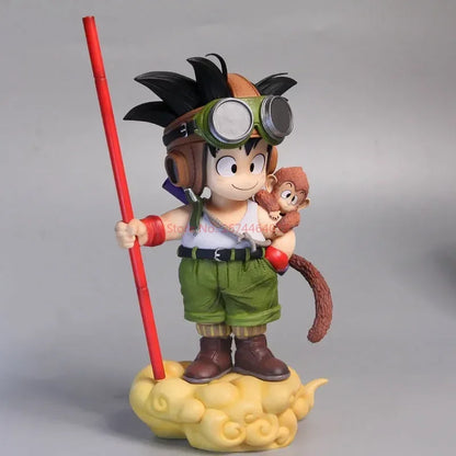 2024 New 25.8cm Dragon Ball Gk Monkey Goku Statue Figures Anime Doll Cloud Super Saiyan Model Figure Box Gift Toy For Children