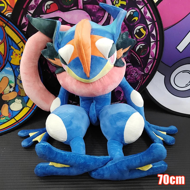 70cm Pokemon Lucario Large Plush Toys Greninja Zeraora Cinderace Glaceon Stuffed Giant Pokémon Eevee Anime Kids Christmas Gift