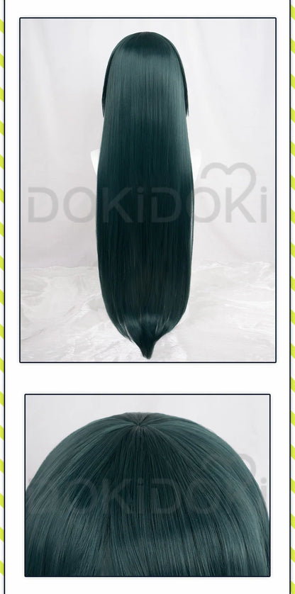 IN STOCK Saya Wig Game The Song of Saya Cosplay DokiDoki Women Long Green Wig Saya Free Wig Cap High Heat Resistant Christmas