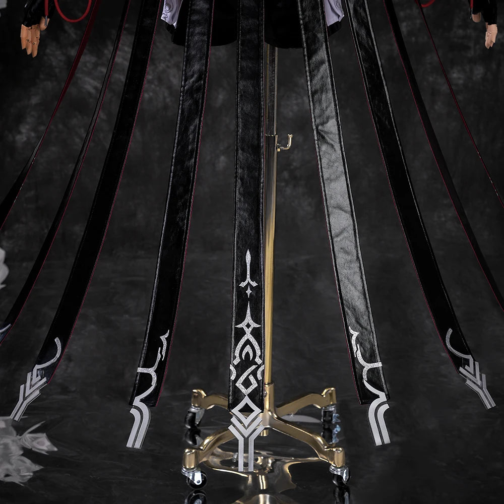 iCoser Arknights Exusiai The New Covenant Cosplay Costume Wig Uniform Luminous Headwear Halloween Party for Women Girls Carnival