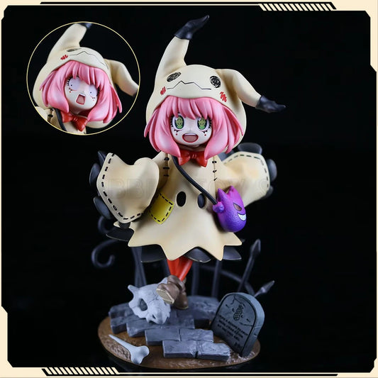22cm Spy x Family Anime Anya Forger Action Figure Anya Cosplay Mimikyu Figurine Collection Statue Model Ornament Desk Toys Gift