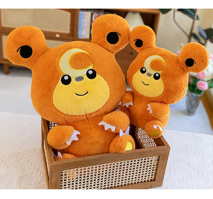 30/80cm Large Teddiursa Pokemon Plush Toys Anime Doll Cute Pillow Cartoon Giant Pokémon Plushie Stuffed Gift for Kids Christmas