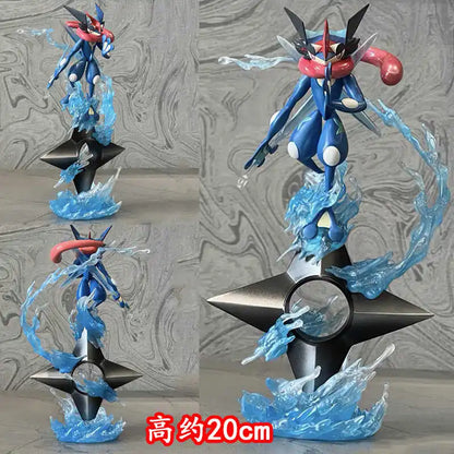 20cm GK Greninja Pokemon Anime Figure Water Shuriken Evolved Pet Elf Statue Creative Doll Ornament Model Kids Christmas