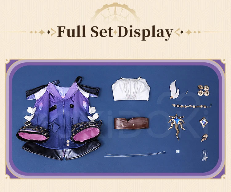 IN STOCK Cyrene Cosplay Costume Game Honkai: Star Rail【S-2XL】DokiDoki-SR HSR Metal Accessories Cyrene Wig Plus Size