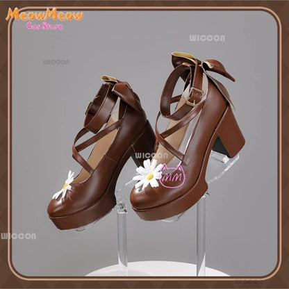 Wuthering Waves Chisa Korea Cafe Collaboration Cosplay Set Polyester