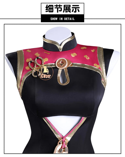 Zenless Zone Zero Sweety Cosplay Costume Wig Cheongsam Uniform Headwear Sunglasses Yum Cha Sin Halloween for Women Girls iCoser