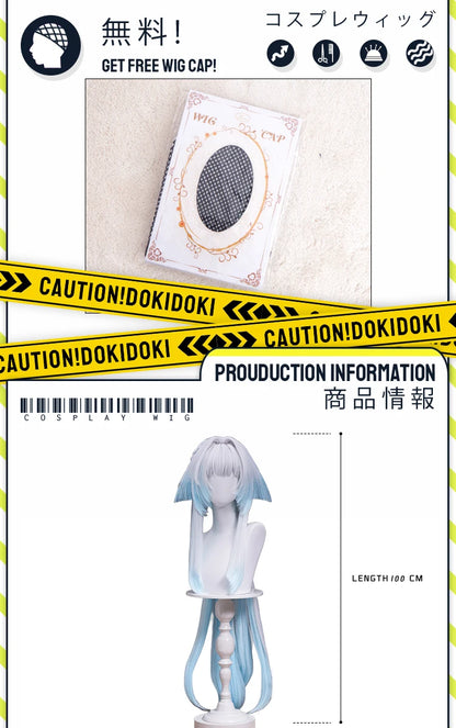 IN STOCK Cerydra Hysilens Wig Game Honkai: Star Rail Cosplay DokiDoki HSR Women 100cm Wig Hysilens Cosplay Headwear Free Cap