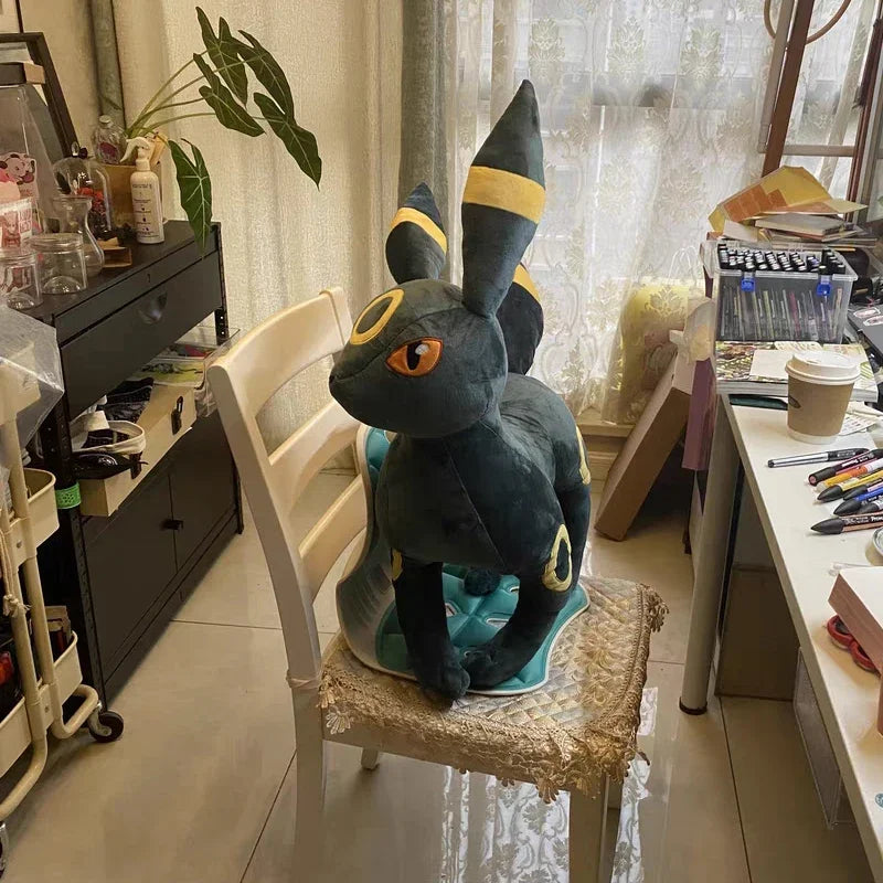 60cm Umbreon Pokemon Plush Toys Anime Doll Cute Ornament Pokémon Cartoon Stuffed Plushie Pillow Noctali Gift for Kids Christmas