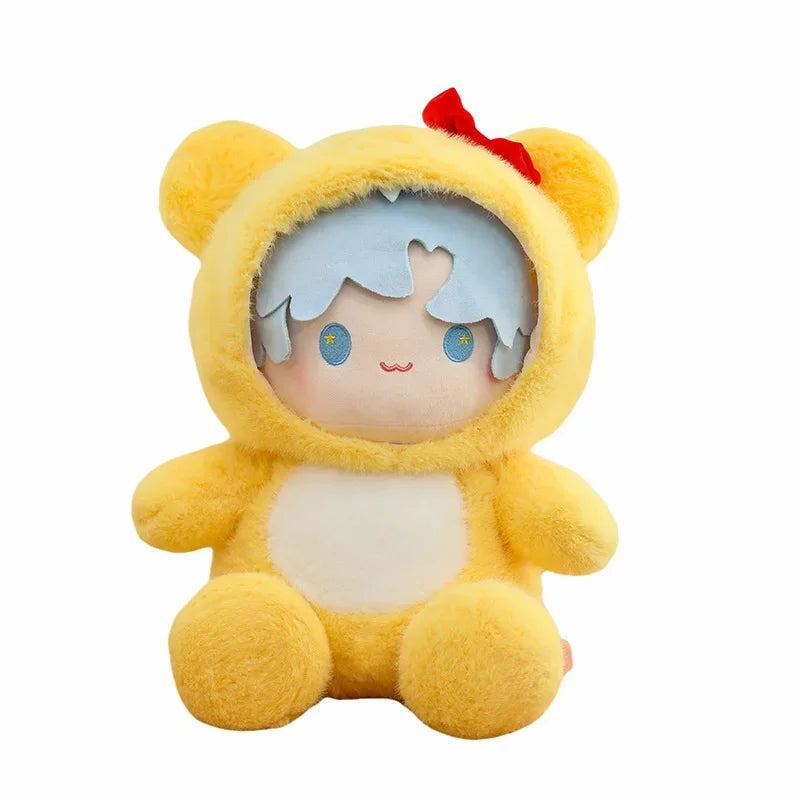 New 35/45/55CM Kawaii Movie Peripheral Yellow Little Bear Boy Stuffed Toy Soft Doll Pillow Decoration Children's Birthday Gif