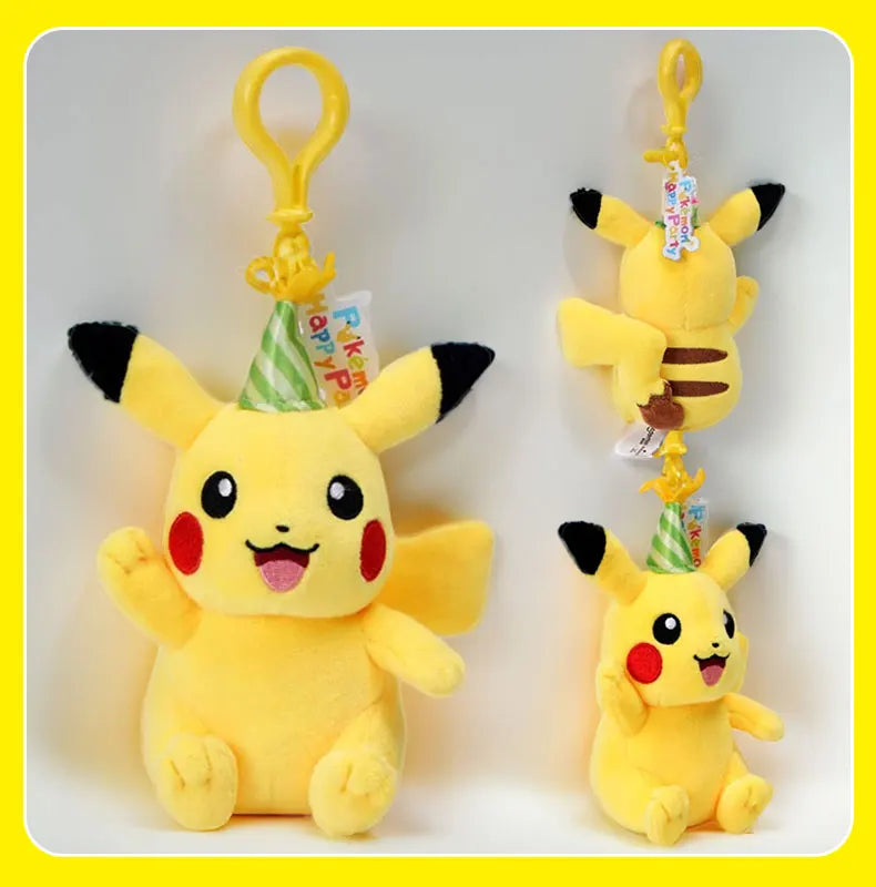 Pokemon Pikachu Mew Squirtle Charmander Kawaii Plush Toy Pendant School Bag Backpack Pendant Key Ring Small Doll Birthday Gift