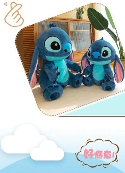 80cm Big Size Disney LILO & Stitch Anime Plush Stuffed Doll Room Plushies Pillow Kawaii Ornaments Children's Holiday Gifts
