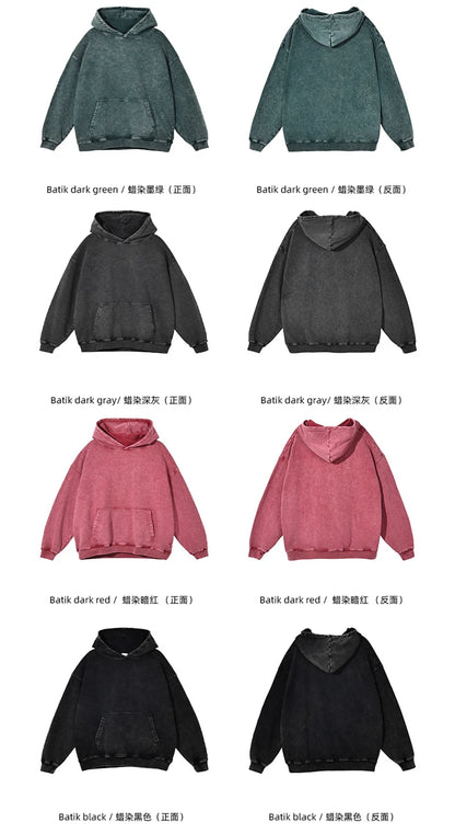 ZODF Autumn Winter Men 420gsm Heavyweight Washed Cotton Hoodie Streetwear Sweatshirt HY0307