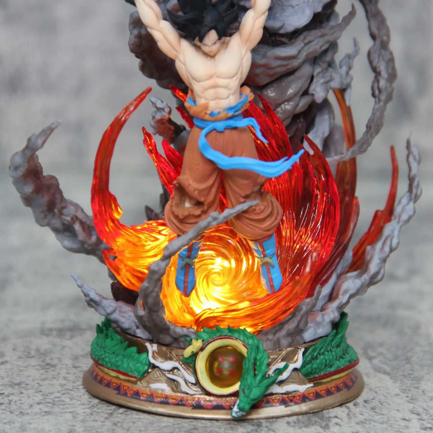 25cm Dragon Ball Figures Spirit Bomb Sou Goku Anime Figures Super Saiya Pvc Statue Doll Action Figure Model Collection Toys Gift