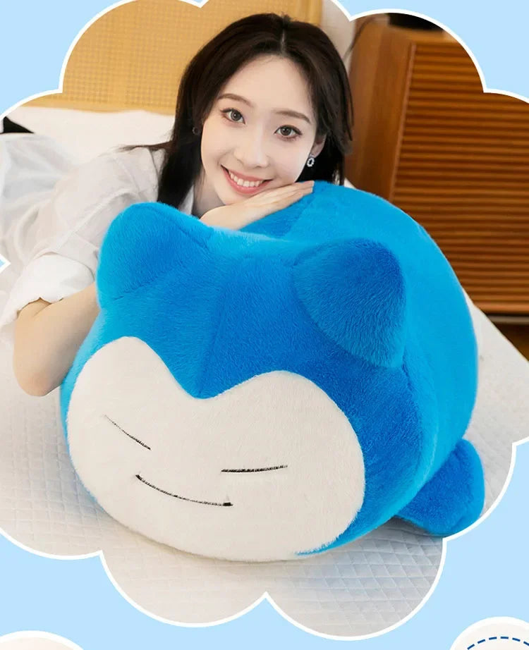 30-65cm Pokemo Snorlax Plush Toy Pillow Cute  Anime Cartoon Snorlax Doll Huge Cushion Sleep Pillow for Kids Birthday Xmas Gift