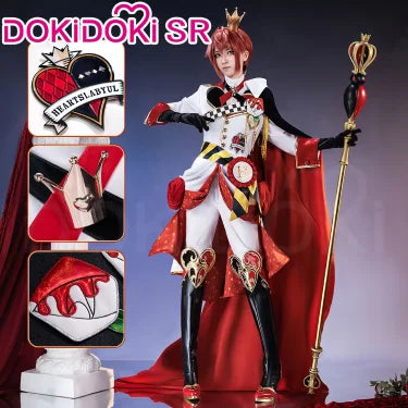 Riddle Cosplay Shoes Anime DokiDoki Men Black Red King Leather Boots Riddle Cosplay Long Boots Shoes