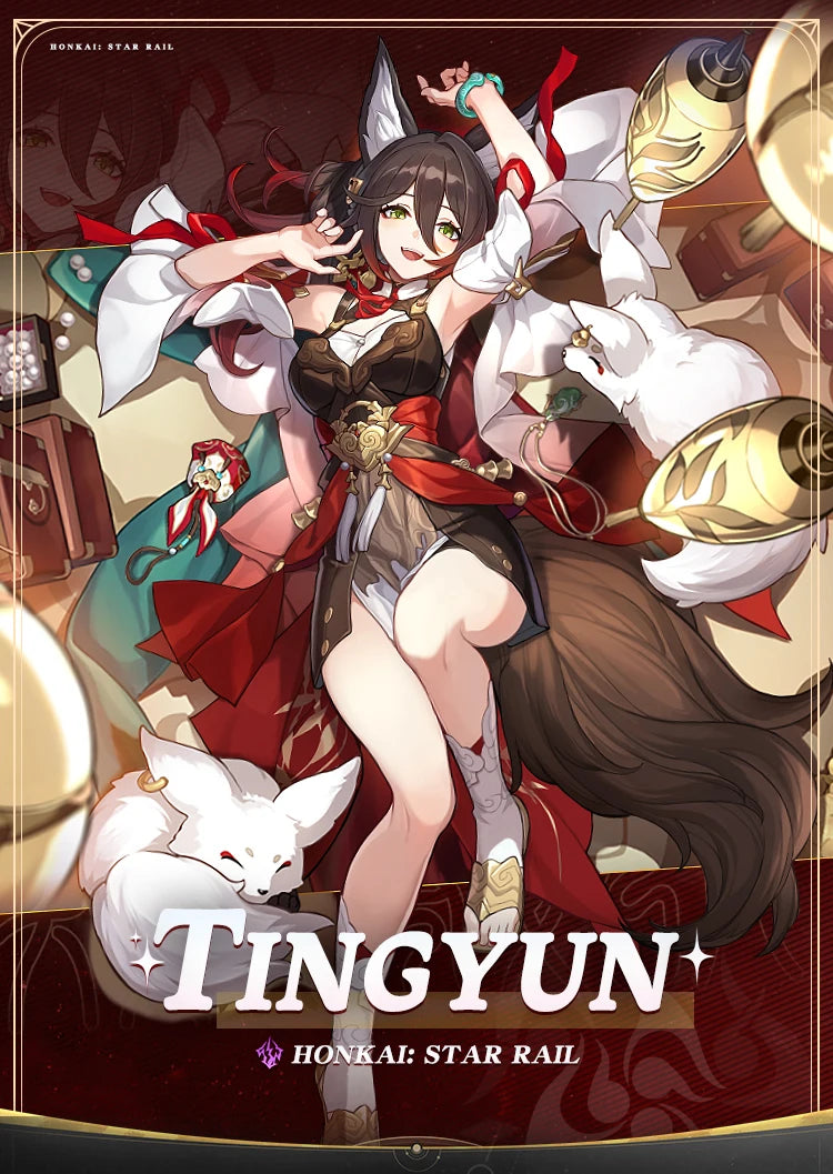 IN STOCK Tingyun Cosplay Game Honkai: Star Rail Cosplay【XS-2XL】DokiDoki-R Women Costume TingYun Shoes Wig Tail Cosplay Plus Size