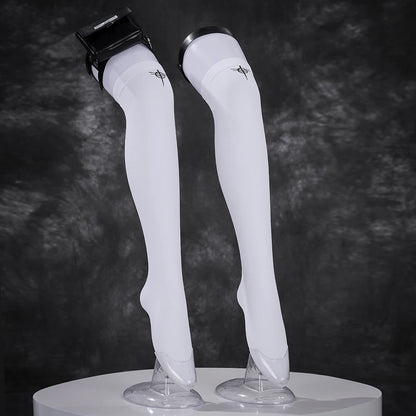 iCoser Arknights Exusiai The New Covenant Cosplay Costume Wig Uniform Luminous Headwear Halloween Party for Women Girls Carnival