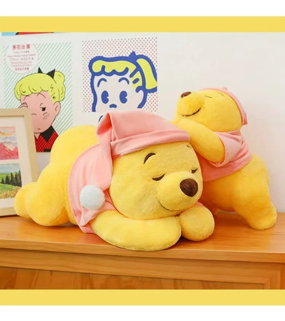 35CM-80CM New Disney Winnie The Pooh Plush Toy Cute Cartoon Bear Stuffed Doll Soft Anime Pillow Kawaii Souvenir Birthday Gift
