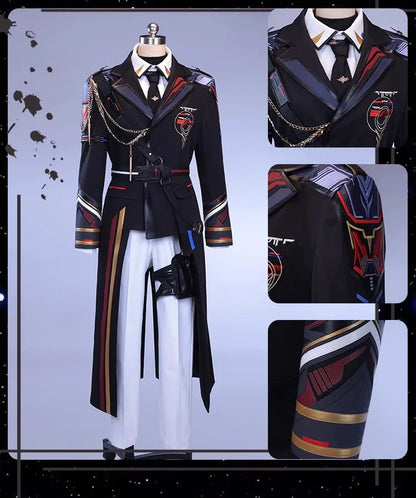 Love and Deepspace Caleb Cosplay Costume Wig Farspace Colonel Uniform Trench Halloween Party for Women Men Carnival Cos Props