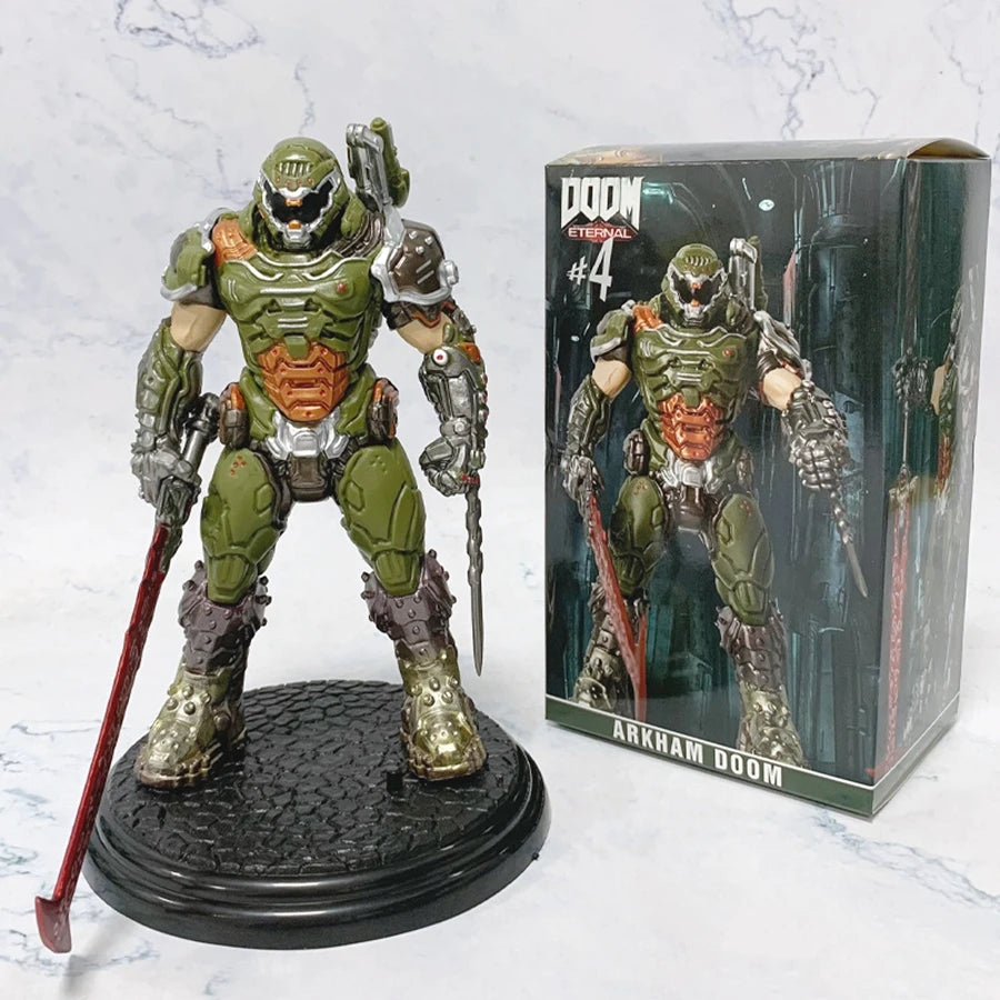 21.5cm/8.46in Doom Eternal Anime Game Figure Doom Slayer Action Figure Room Decorations PVC Adult Collection Model Doll Toys