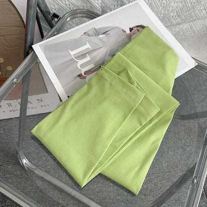 Women High Waist Seamless Breathable Yoga Pants Naked Feeling Leggings for Gym Running Cycling - Style19Avocado Green