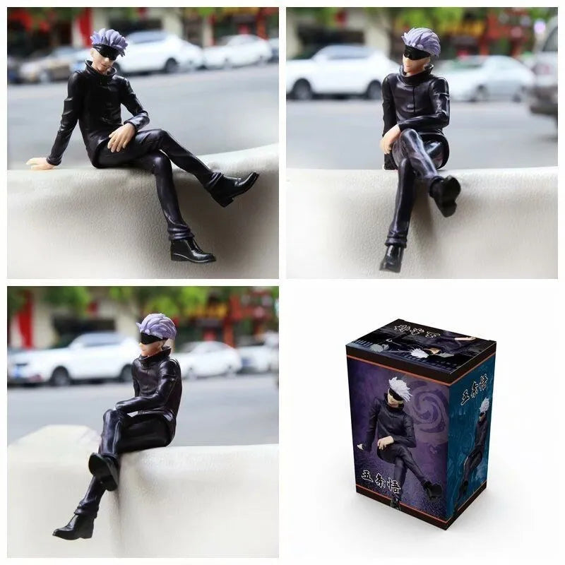 New Gojo Satoru 10CM Anime Jujutsu Kaisen Action Figure Itadori Yuji Seated Noodle Stopper Model Toys Japanese Dolls Hobbies 