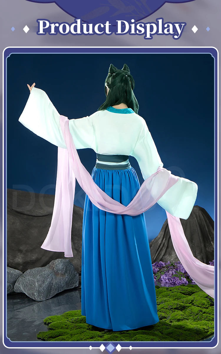 IN STOCK Maomao Cosplay Costume Anime The Apothecary Diaries【XS-4XL】DokiDoki-SR Mao Mao Frog Blue Dress Halloween Wig Season 2