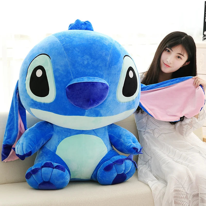Genuine Disney Kawaii Large Stitch/Angie Plush Toy Cute Anime Peripheral Plush Stuffed Doll Christmas Gifts for Kids Girls