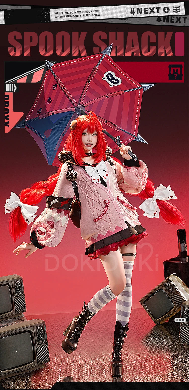 Ukinami Yuzuha Cosplay Costume Game Zenless Zone Zero DokiDoki-SR ZZZ Women Cute Pink Sweater Yuzuha Halloween Cosplay